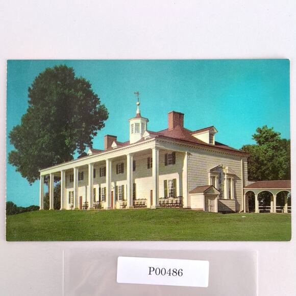 George Washington Mansion Mt Vernon Virginia 1960s Postcard VA PC - Picture 1 of 2